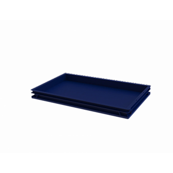 Ящик хлебный сплошной (740х440х65), без крышки (Синий)
